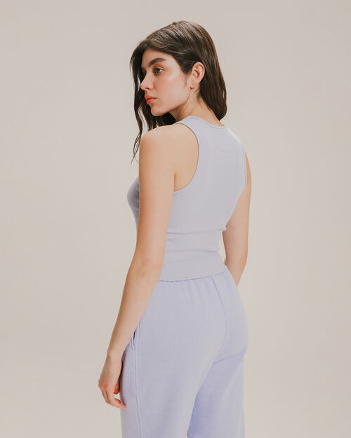 Tank Top Rib Azul